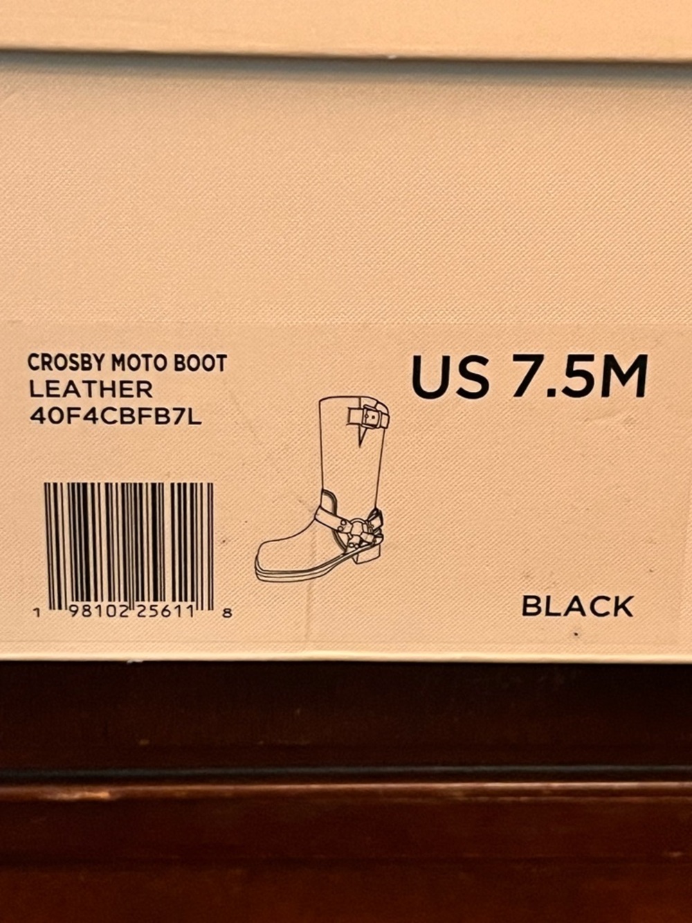 NIB Michael Kors Crosby Moto Leather Boots Black Mid Calf Modern Festival - Picture 6 of 10